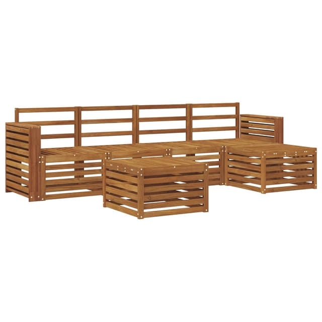 vidaXL Sofagarnituren 6 Tlg Natur Massivholz Akazie 3374694