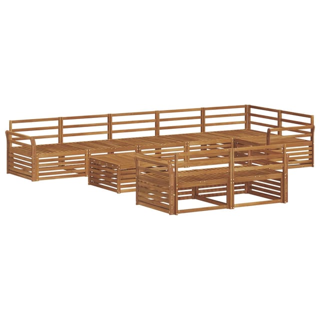 vidaXL Outdoor-Sofagarnitur 9-Tlg Natur 3373699