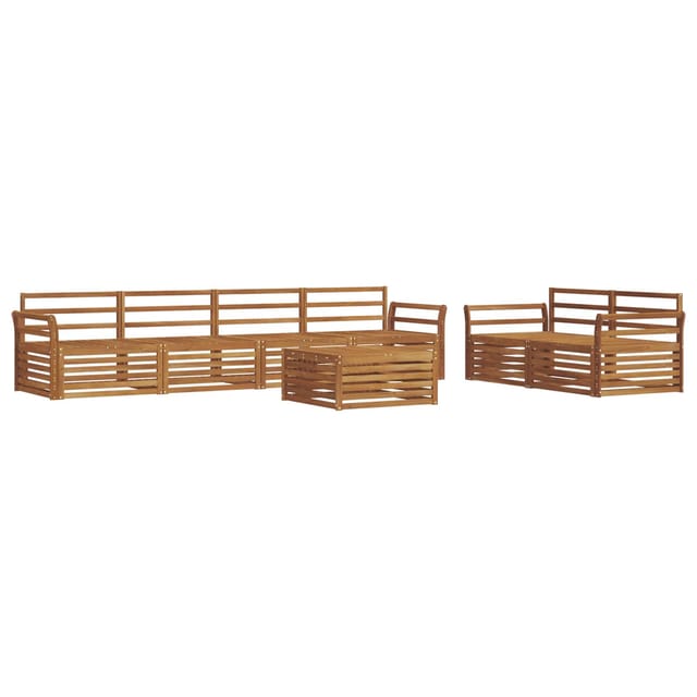 vidaXL Outdoor-Sofagarnitur 7-Tlg Natur 3373059