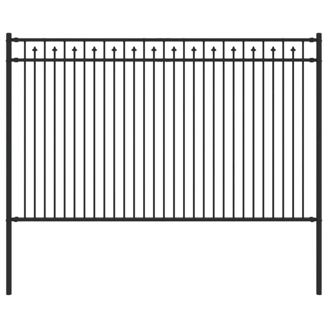 vidaXL Spitzenzaun Schwarz 200 x 166 cm Pulverbeschichteter Stahl 42030103