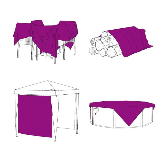 vidaXL Klare Plane mit Ösen 2x2 m Polyethylen 4018547