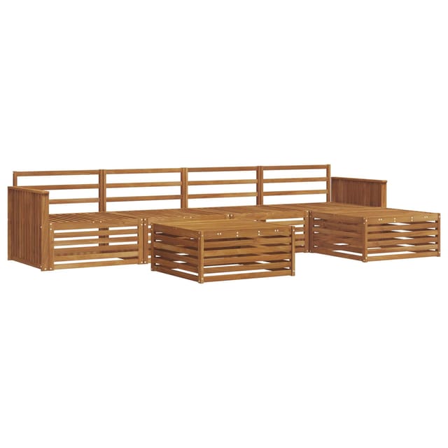 vidaXL Outdoor-Sofagarnitur 6-Tlg Natur 3373334