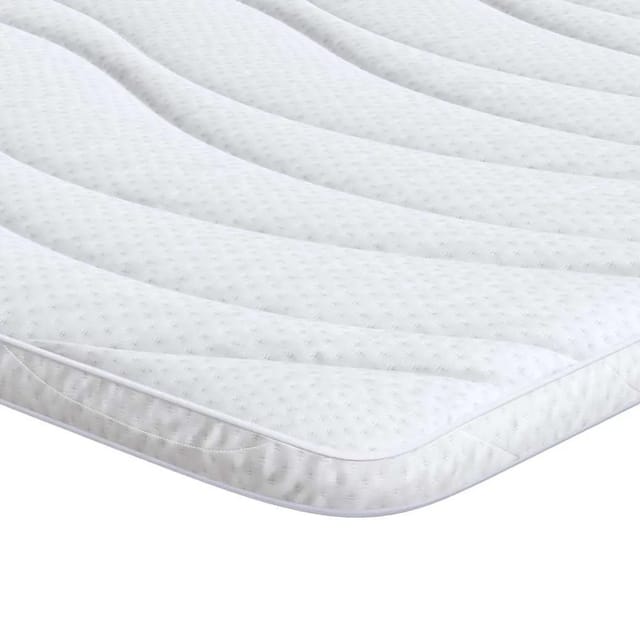 vidaXL Matratzenauflage Weiß 160 x 200 cm Strickstoff 4106409