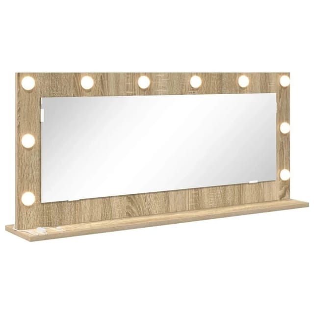 vidaXL Waschtischspiegel Rechtwinklig Sonoma-Eiche 100 x 45 x 18 cm 868327