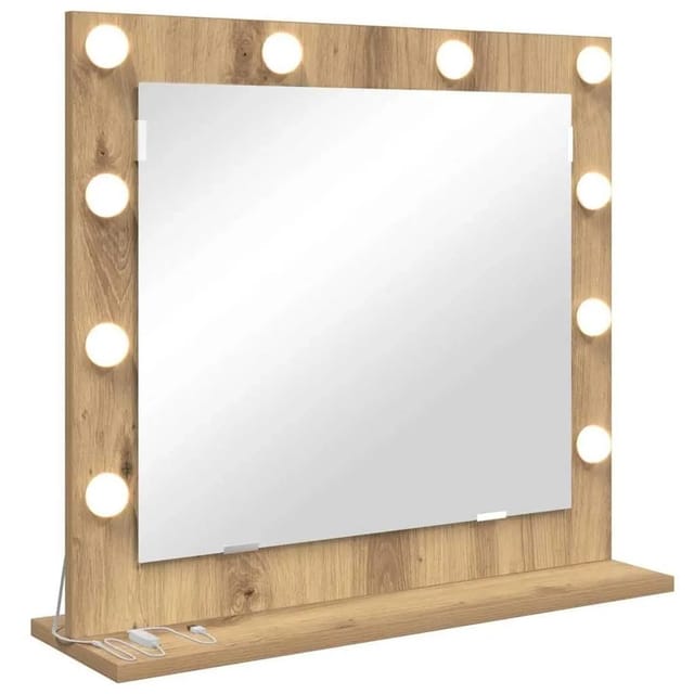 vidaXL Waschtischspiegel Rechtwinklig Artisan-Eiche 60 x 55 x 18 cm 868292
