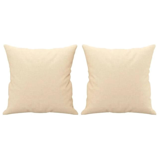 vidaXL Zierkissen 2 Stk Creme 40x40 cm Stoff 349473