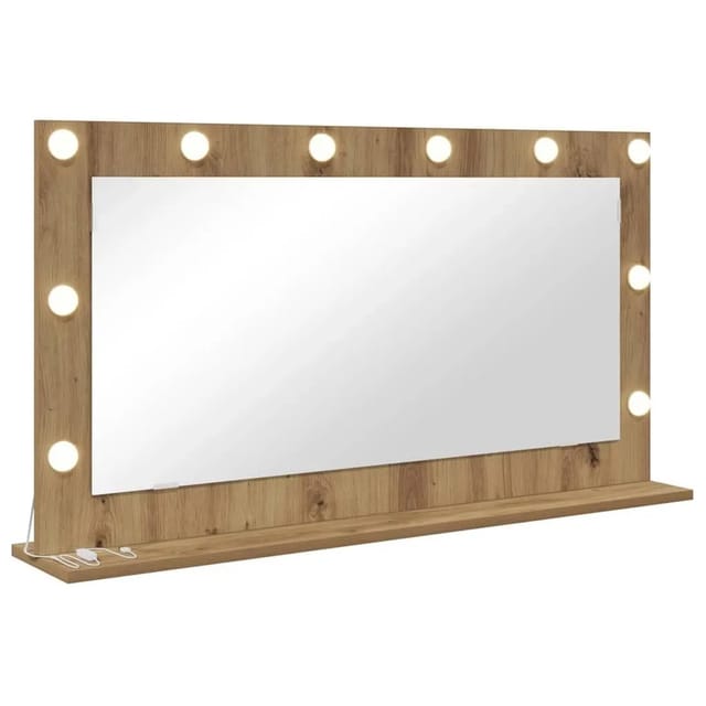 vidaXL Waschtischspiegel Rechtwinklig Artisan-Eiche 100 x 55 x 18 cm 868308