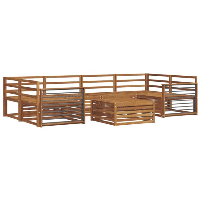 vidaXL Outdoor-Sofagarnitur 7-Tlg Natur 3373109