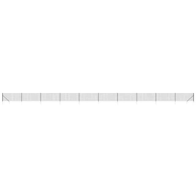 vidaXL Maschendrahtzaun mit Bodenhülsen Anthrazit 1x25 m 154249