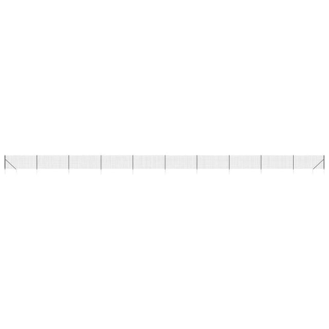 vidaXL Maschendrahtzaun mit Bodenhülsen Anthrazit 1,1x25 m 154282