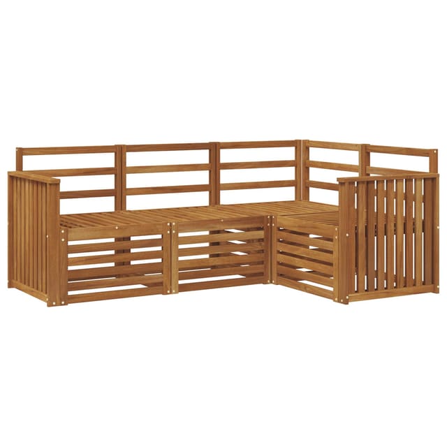 vidaXL Sofagarnituren 4 Tlg Natur Massivholz Akazie 3374724