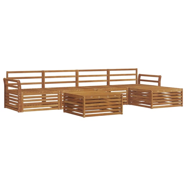 vidaXL Outdoor-Sofagarnitur 6-Tlg Natur 3373339