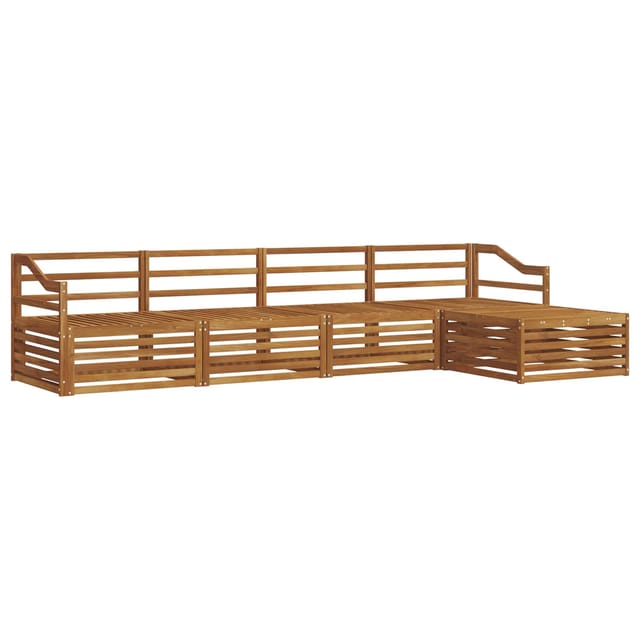 vidaXL Outdoor-Sofagarnitur 5-Tlg Natur 3373314