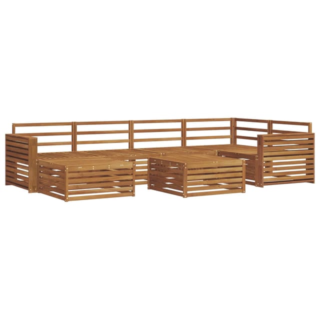 vidaXL Outdoor-Sofagarnitur 7-Tlg Natur 3373784