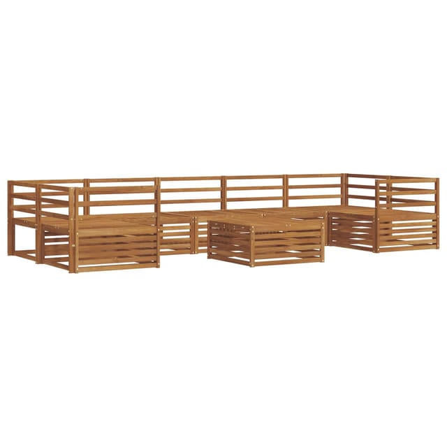 vidaXL Outdoor-Sofagarnitur 8-Tlg Natur 3373159