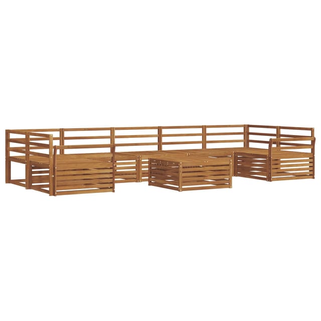 vidaXL Outdoor-Sofagarnitur 8-Tlg Natur 3373179