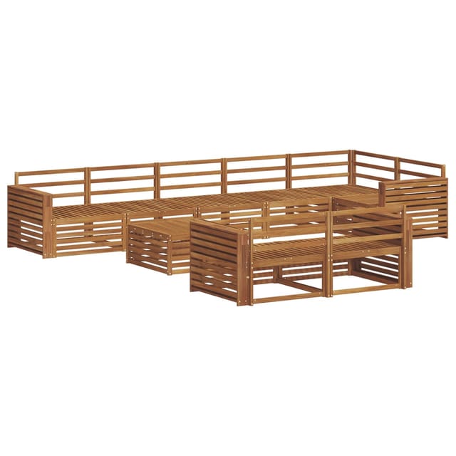 vidaXL Outdoor-Sofagarnitur 9-Tlg Natur 3373704