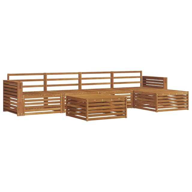 vidaXL Outdoor-Sofagarnitur 6-Tlg Natur 3373344