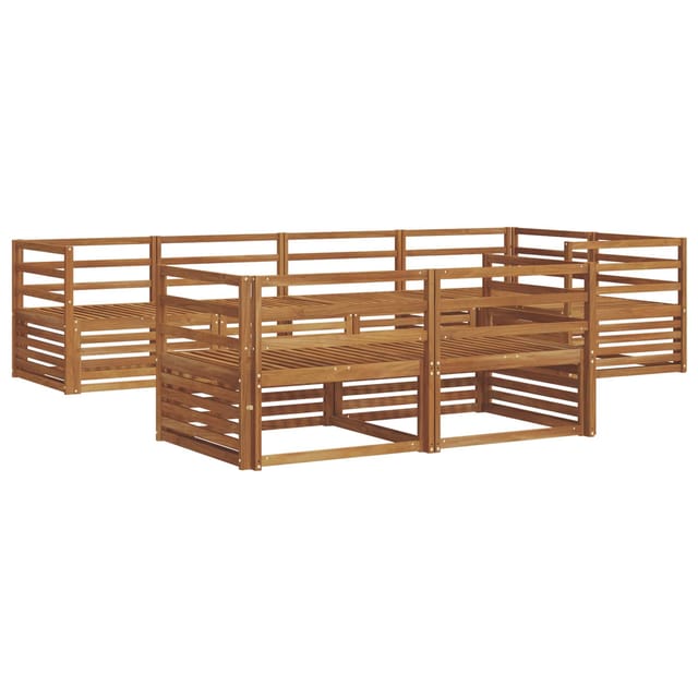vidaXL Outdoor-Sofagarnitur 7-Tlg Natur 3373599