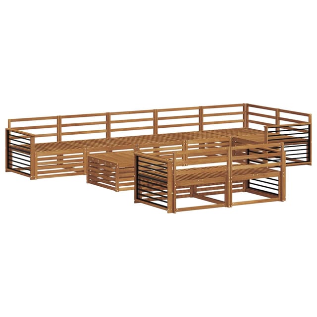 vidaXL Outdoor-Sofagarnitur 9-Tlg Natur 3373709