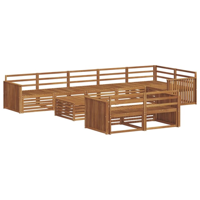 vidaXL Outdoor-Sofagarnitur 9-Tlg Natur 3373694