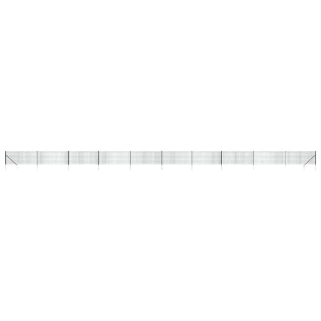 vidaXL Maschendrahtzaun mit Bodenhülsen Grün 1x25 m 154121