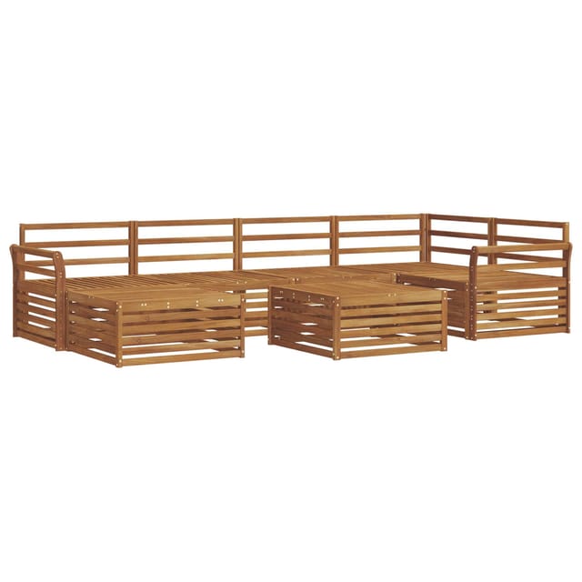 vidaXL Outdoor-Sofagarnitur 7-Tlg Natur 3373779