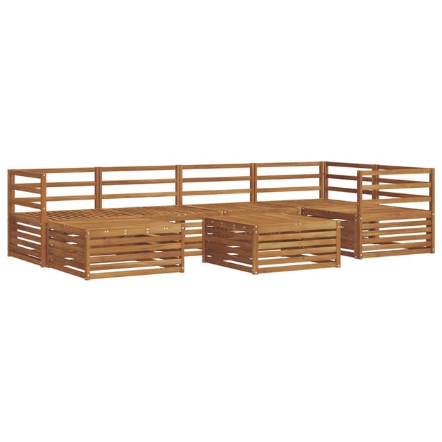 vidaXL Outdoor-Sofagarnitur 7-Tlg Natur 3373759