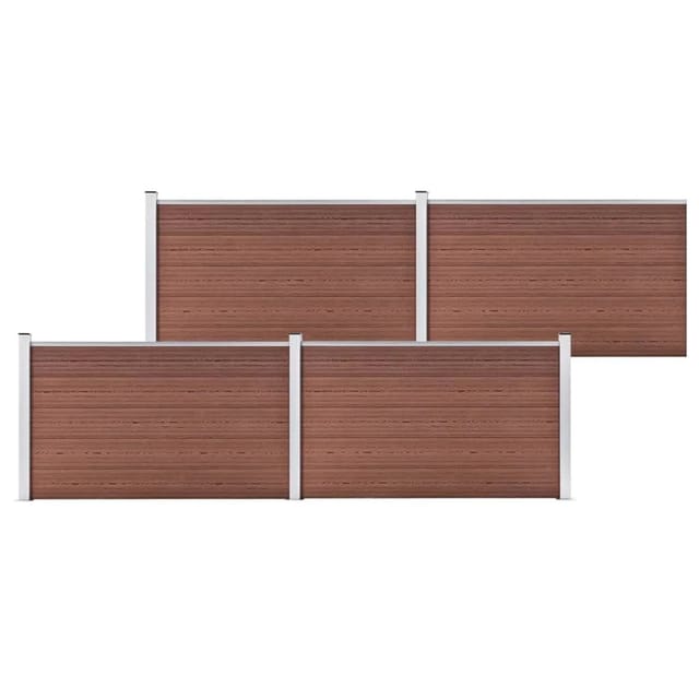 vidaXL Gartenzaun WPC 699x106 cm Braun 3053245
