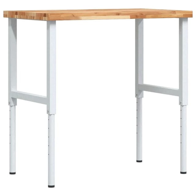 vidaXL Werkbank 100x60x73-99,5 cm Massivholz Akazie Rechteckig 3309715