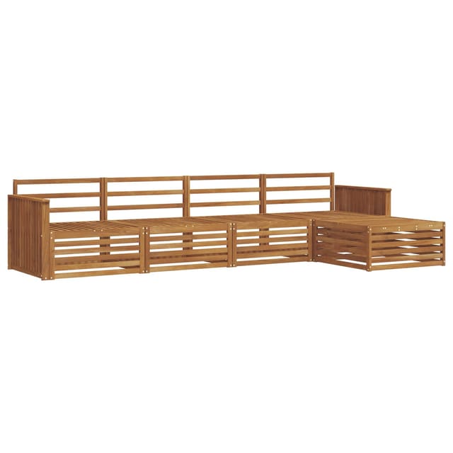vidaXL Outdoor-Sofagarnitur 5-Tlg Natur 3373294