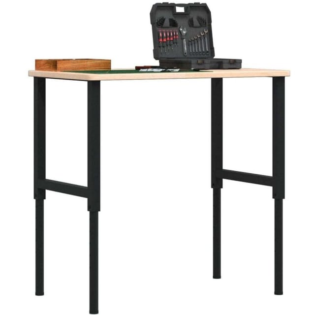 vidaXL Werkbank 100x60x71,5-98 cm Massivholz Eiche Rechteckig 3309678