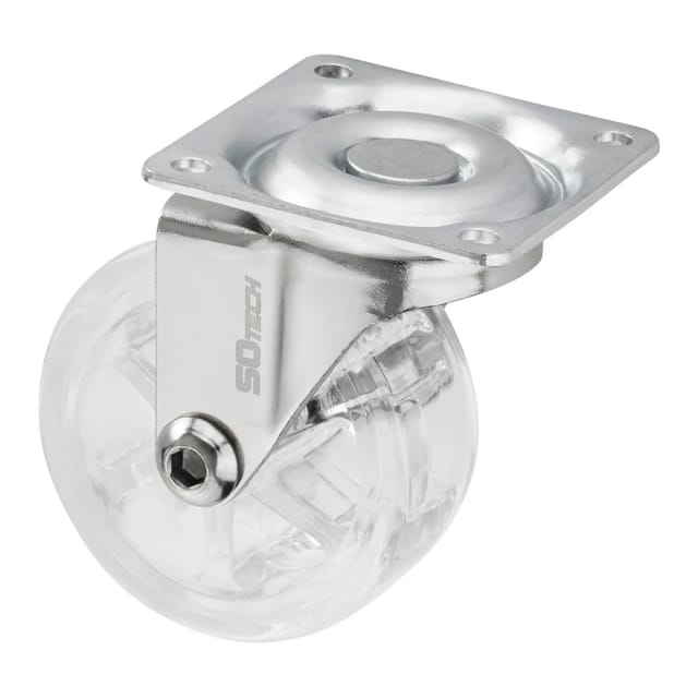 SOTECH Lenkrolle RAPID Ø50 mm Transparent Belastbar Bis 35 Kg