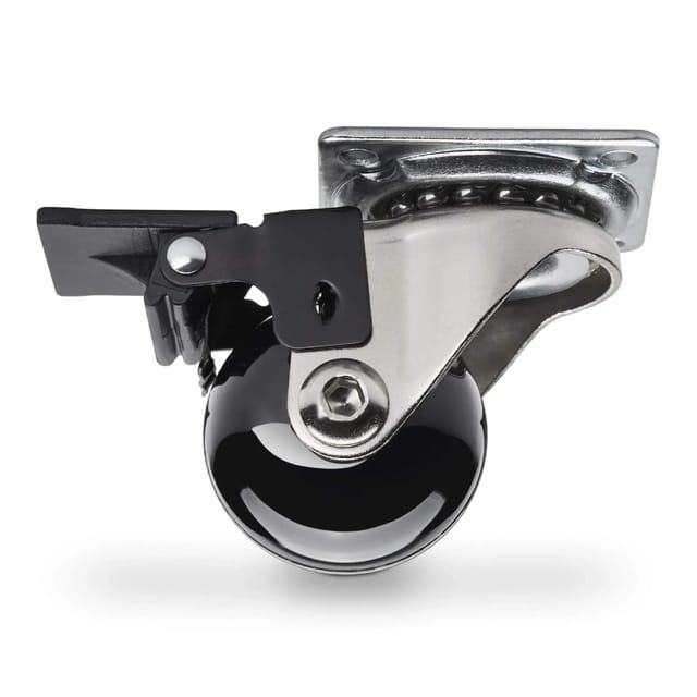 SOTECH Möbelrolle SWIFT Ø35 mm Tragkraft Bis 35 Kg Je Rolle Schwarz mit Feststeller