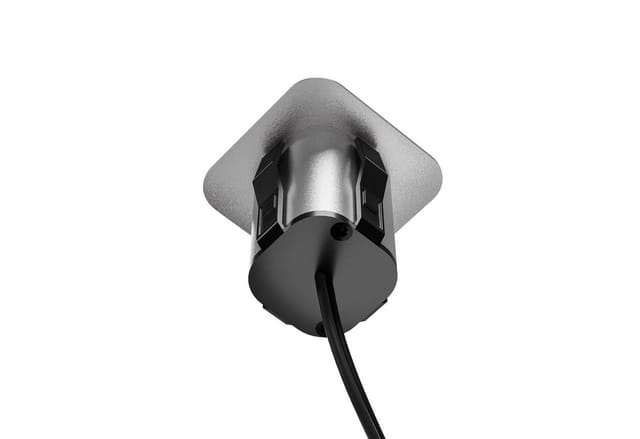 kalb Einbau USB Ladehub 2 in 1 USB A USB C für Möbel und Tischplatten 12V 5V/2,4A max 14W Silbergrau