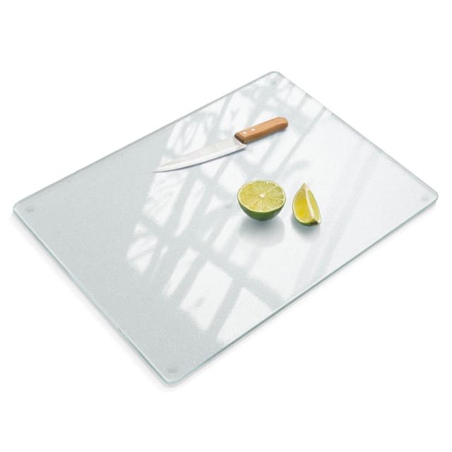 Tulup Schneidebrett Satiniertes Glasschneidebrett 80x52 cm Rechteckiges Schneidebrett Milchglas Schneidebrett