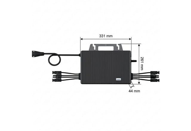 SUNNIVA Balkonkraftwerk 2000W mit TSUN 2000W Wechselrichter inkl.5m Kabel 4x500 Solarmodule Bifazial Fullblack Glas-Glas