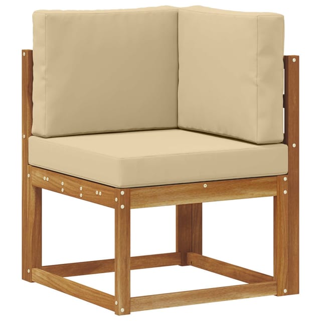 vidaXL Outdoor-Sofagarnitur mit Kissen 8-Tlg Natur und Beige 3366816