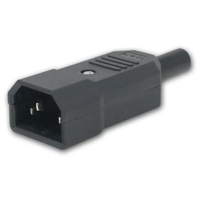 MaxTrack Kaltgeräte-Stecker IEC 320 C14 Schwarz Schraubbar