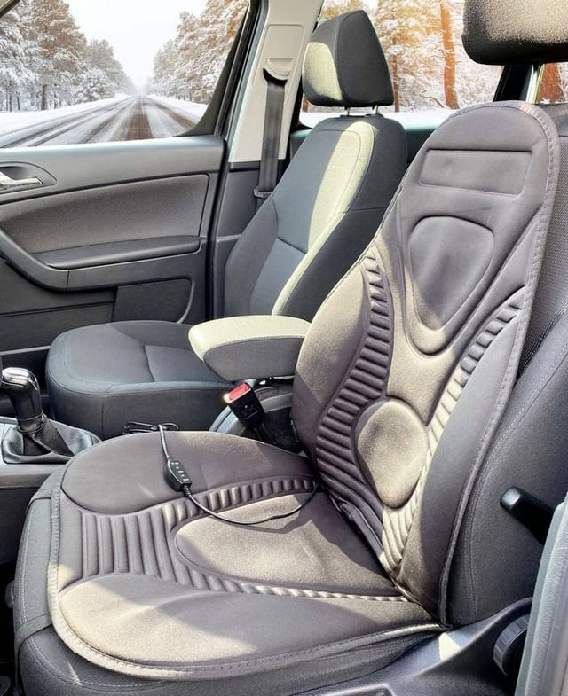 Westfalia Velours Heiz-Sitzauflage für Auto 100 X 53 cm Schwarz
