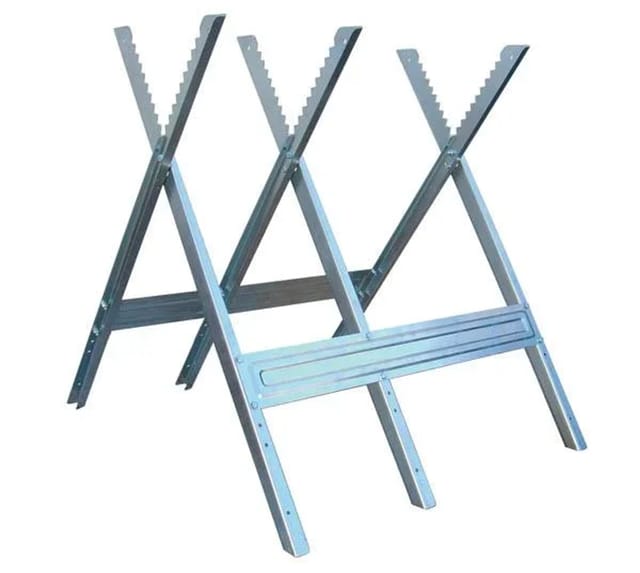 Westfalia Klappbarer HolzsÄGebock Metall Silber