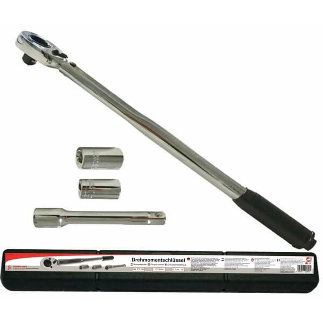Westfalia DrehmomentschlÜSsel mit VerlÄNgerung und NÜSsen 17/19 mm aus Metall