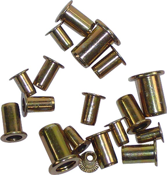 Westfalia Blindnietmuttern-Set 100 StÜCk Stahl M3 M4 M5 M6