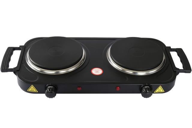 Westfalia Doppelkochplatte 2.000 Watt Schwarz 52 X 22 X 7 cm