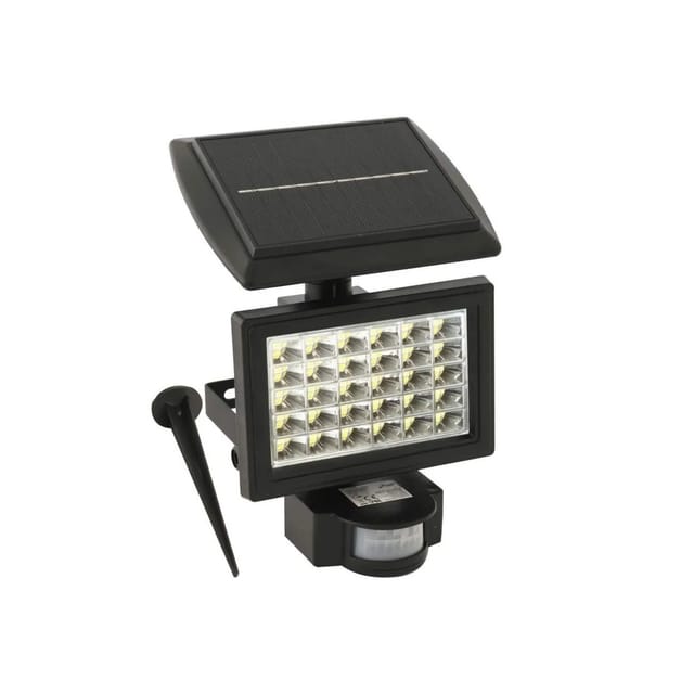 Westfalia Solar Wandstrahler 2in1 mit Bewegungsmelder Schwarz