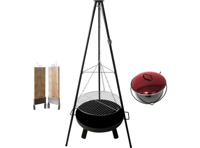 Westfalia Multi-Grill-Set 4 In 1 Schwarz aus Metall