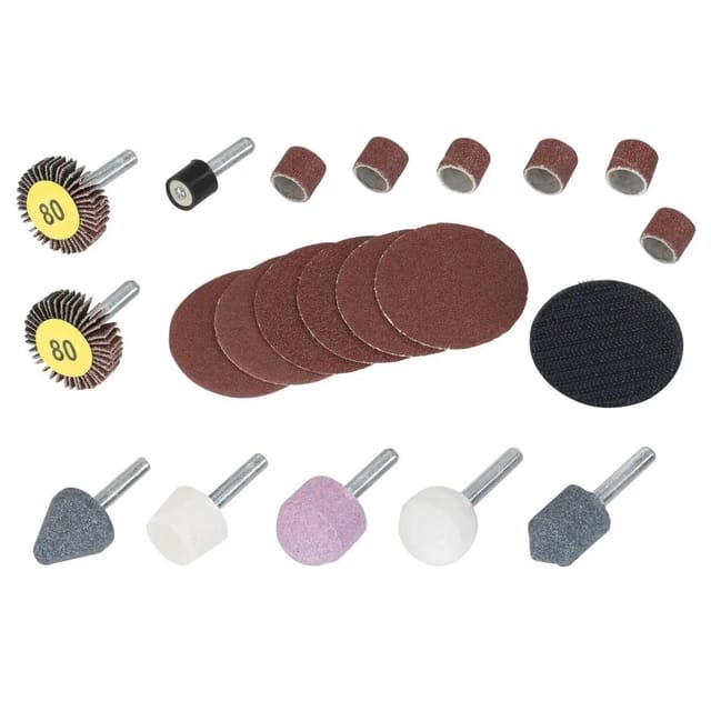 Westfalia Schleif-Set 21-Teilig Braun Gummi