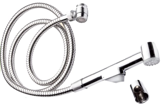 Westfalia Waschbeckenbrause mit Schlauch und Adapter Metall Silber