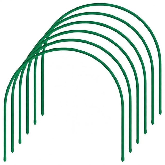 TTL GARDEN Pflanztunnel Bogen 50 x 48 cm 6er Set Metall Beschichtet Beet Tunnel Frühbeet Gewächshaus Folientunnel Rankbogen