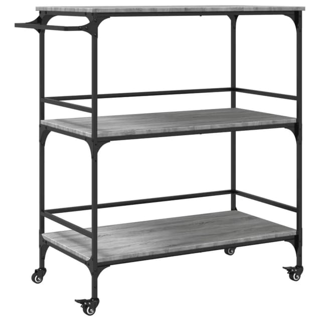 vidaXL Küchenwagen Grau Sonoma 100,5x50x105 cm Holzwerkstoff 842334